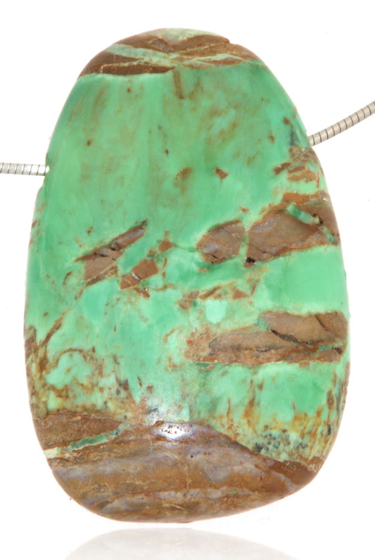 Variscit Trommelstein Edelstein Schmuck Ketten Anhänger - Sonderqualität #0051