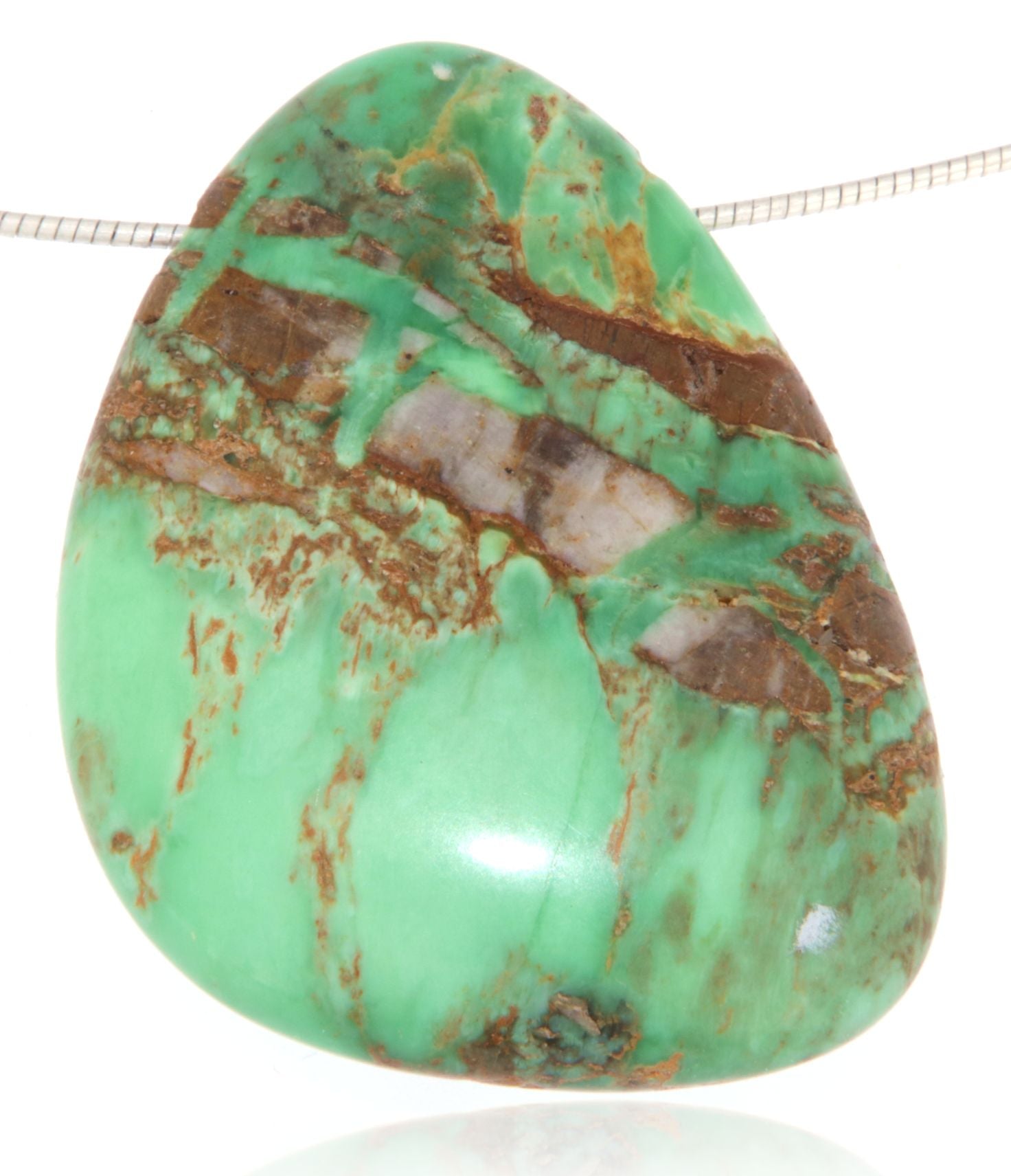 Variscit Trommelstein Edelstein Schmuck Ketten Anhänger - Sonderqualität #5534