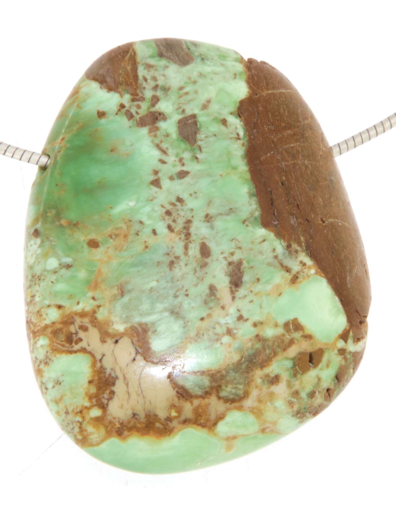 Variscit Trommelstein Edelstein Schmuck Ketten Anhänger #5537