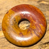 versteinertes Holz Donut - PI Scheibe - Edelstein Schmuck Ketten Anhänger 30mm #8061