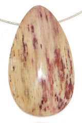 versteinertes Holz Trommelstein Edelstein Schmuck Ketten Anhänger - A Qualität #2424