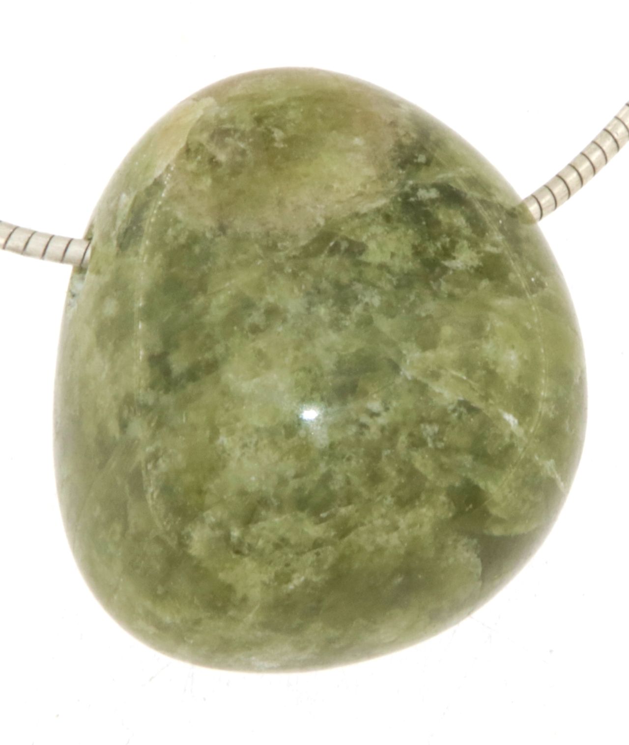 Vesuvianit Trommelstein Schmuck Ketten Anhänger - Edelstein A Qualität #6175