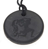 Schungit Sternzeichen Anhänger mit Gravur - Wassermann - Edelstein - A Qualität #6508