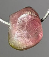 Wassermelonen Turmalin Edelstein Trommelstein Schmuck Ketten Anhänger #0158