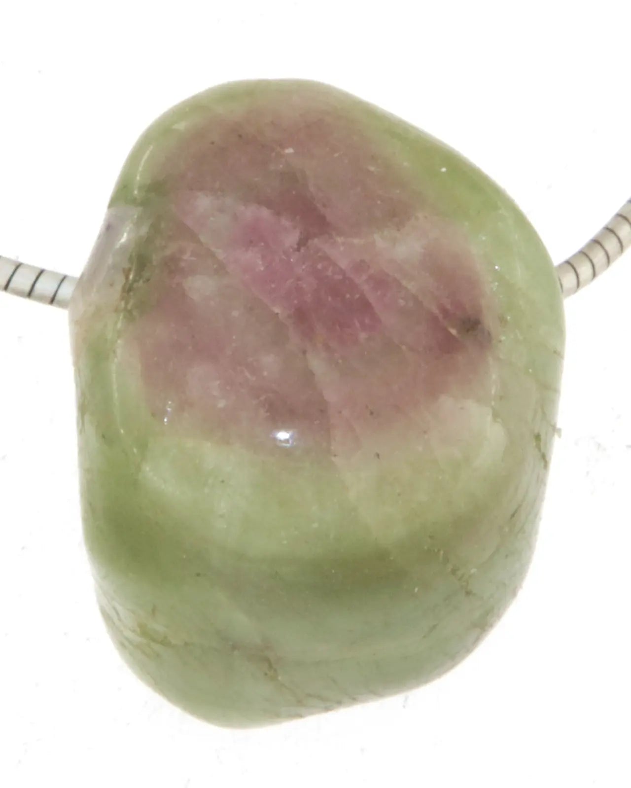 Wassermelonen Turmalin Trommelstein Edelstein Schmuck Ketten Anhänger - A Qualität #5344